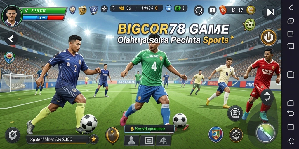 Tampilan gameplay menarik dari BIGCOR78 yang menghadirkan pengalaman olahraga.