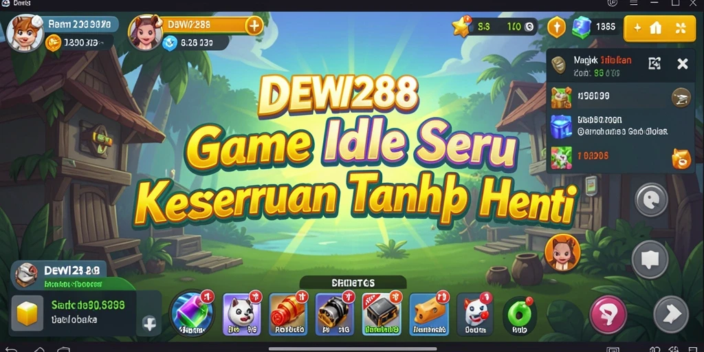 Tampilan gameplay DEWI288 yang penuh warna dan menarik.