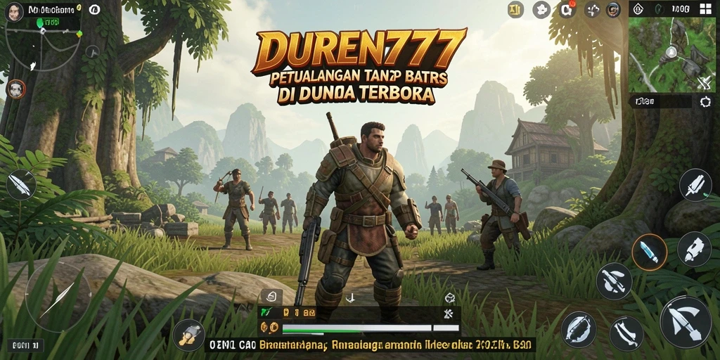 Tampilan gameplay seru dari dunia terbuka DUREN777.
