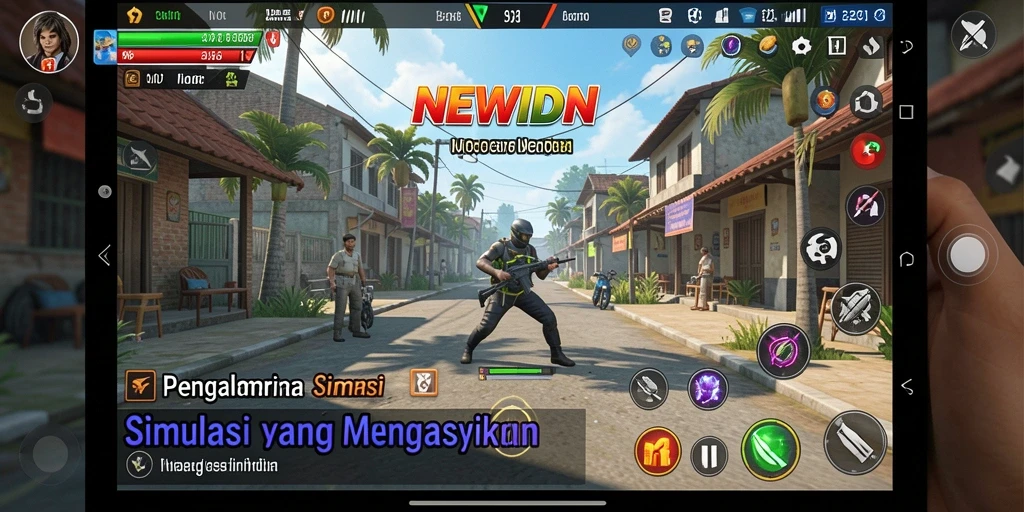 Tampilan gameplay yang menarik dalam NEWIDN dengan grafis yang memukau.