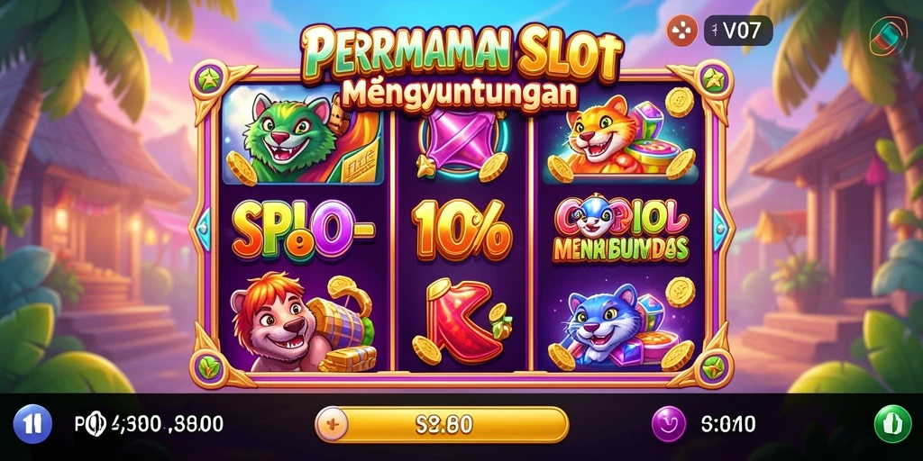 Screenshot V07 menampilkan gameplay Slot yang menarik dan menghibur.