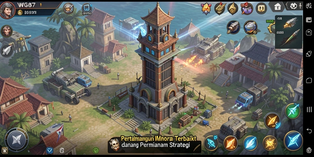 Gameplay WG87 yang mendebarkan dalam genre Tower Defense.